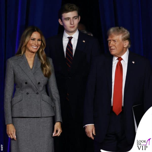 i coniugi Trump con il figlio Barron 