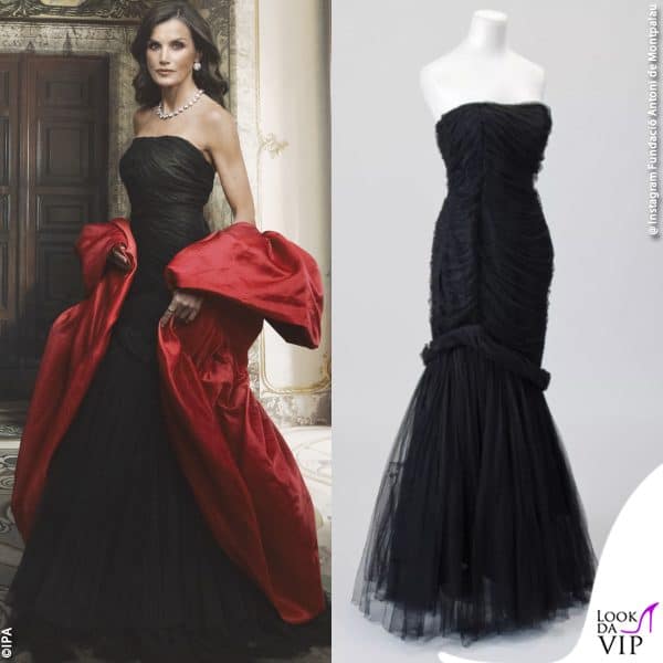la regina Letizia ha indossato un abito di Cristobal Balenciaga del 1948 
