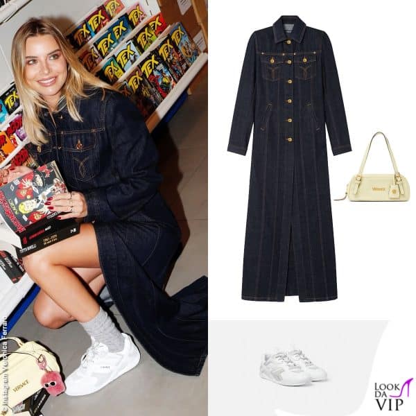 total look Versace per Veronica Ferraro