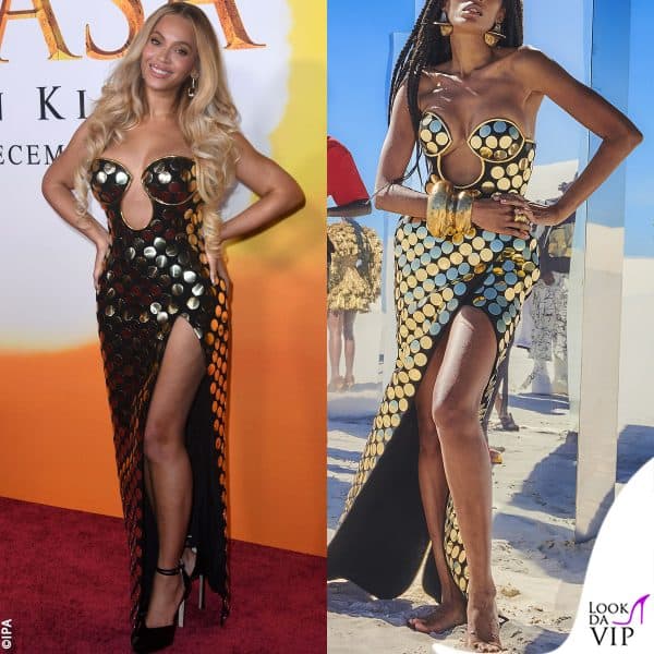 Beyoncé ha indossato un abito di Balmain, abbinato a gioielli Lorraine Schwartz 