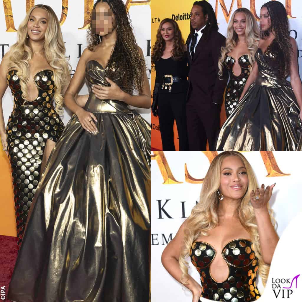 Beyonce e Blue Ivy Carter in Balmain e Christian Siriano alla premiere di Mufasa: il re leone
