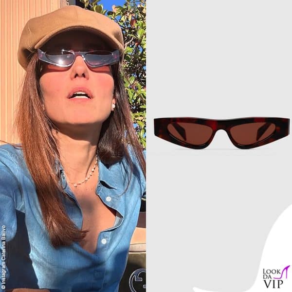 Caterina Balivo, occhiali da sole Gucci (330 euro)