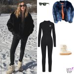 I look di Chiara Ferragni in montagna a Courmayeur