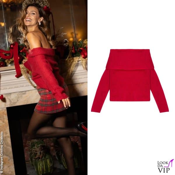 Cristina Chiabotto sexy col maglione MVP Wardrobe