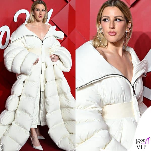 Ellie Goulding sta al caldo con l'abito-piumino di Moncler Genius 