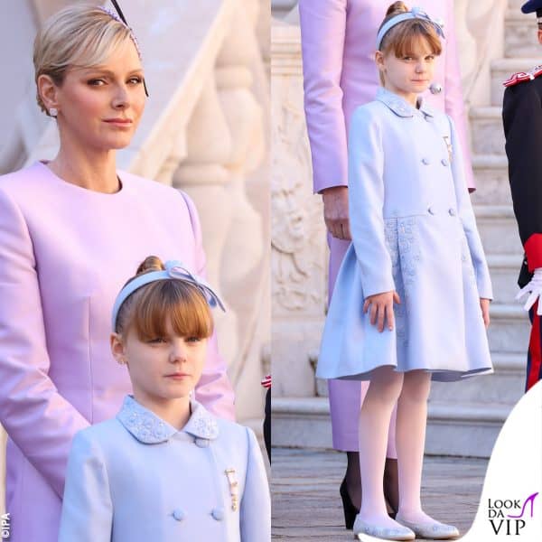 outfit Louis Vuitton per Charlene, look Dior per Gabriella 