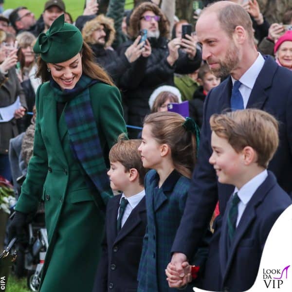 Kate Middleton con il principe William e i figli 