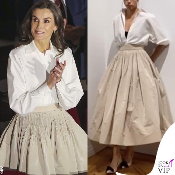 outfit The 2nd Skin Co. per Letizia di Spagna