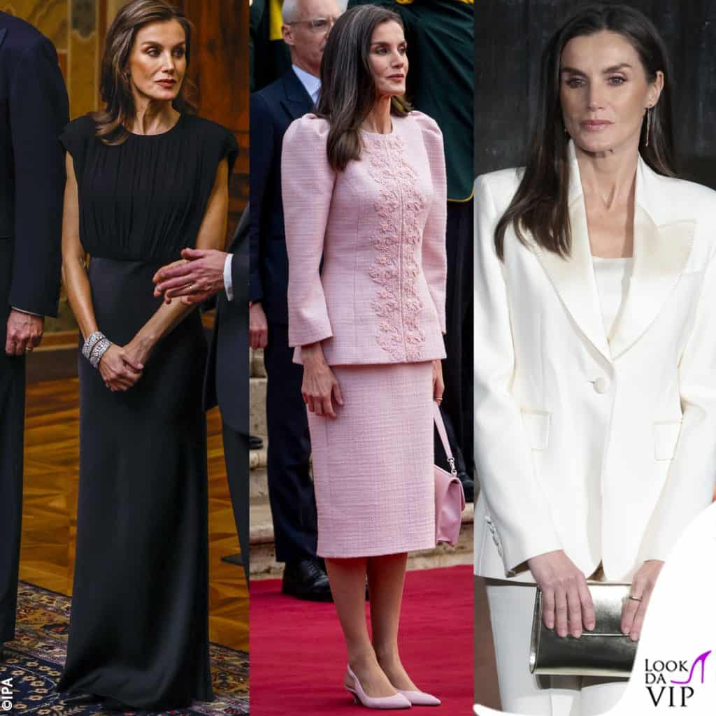 I look di Letizia di Spagna in visita in Italia
