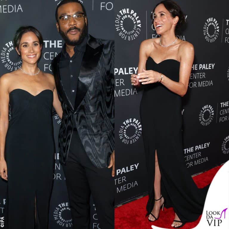 Meghan Markle in nero Oscar de la Renta sul red carpet a Los Angeles
