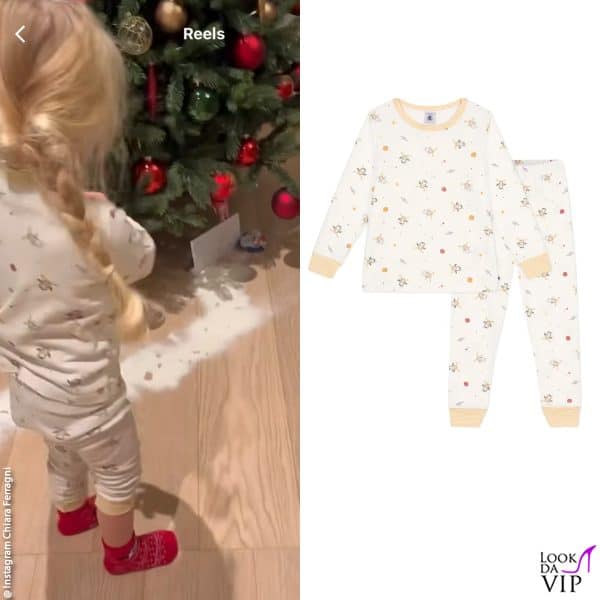 pigiama Petit Bateau anche per la sorellina Vittoria Lucia Ferragni