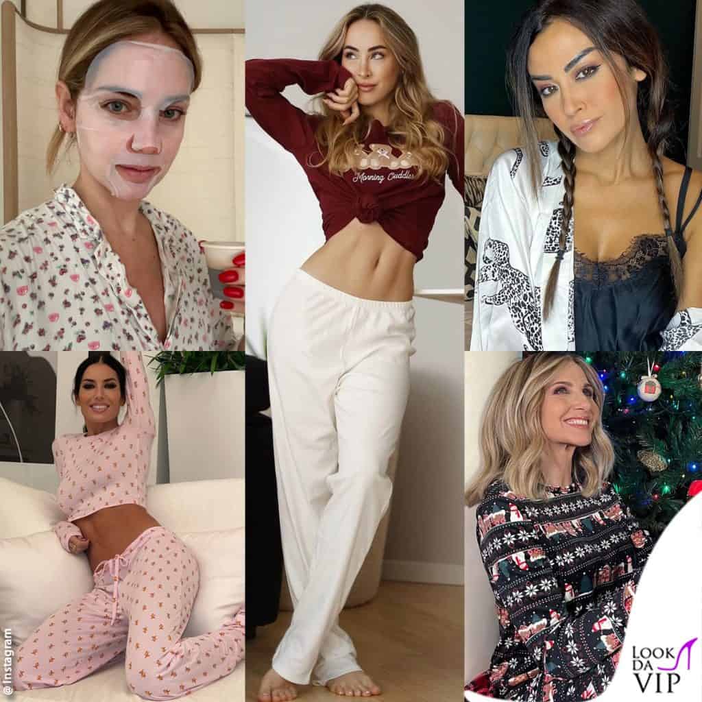 trend pigiami: i preferiti delle vip, da Lorella Cuccarini a Elisabetta Gregoraci