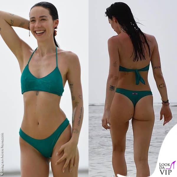 Aurora Ramazzotti indossa un bikini Tezuk 