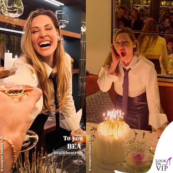 Beatrice Valli  con camicia crop e gonna a matita