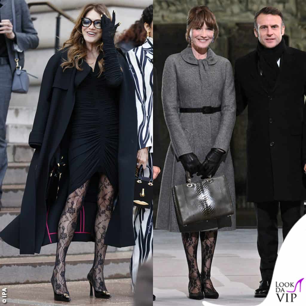 I look di Carla Bruni alla Haute Couture Fashion Week di Parigi