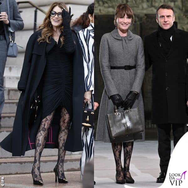 I look di Carla Bruni alla Haute Couture Fashion Week di Parigi