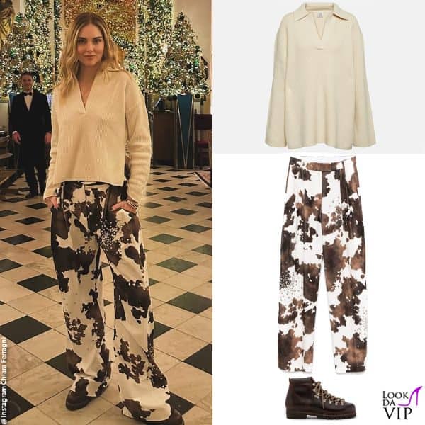 maglione Toteme, pantaloni Des Phemmes, stivali Paraboots 