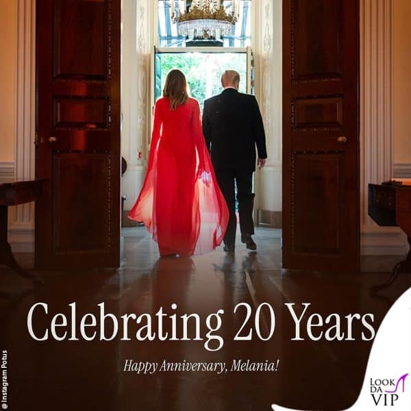 il post di Donald Trump per celebrare i 20 anni di matrimonio con Melania