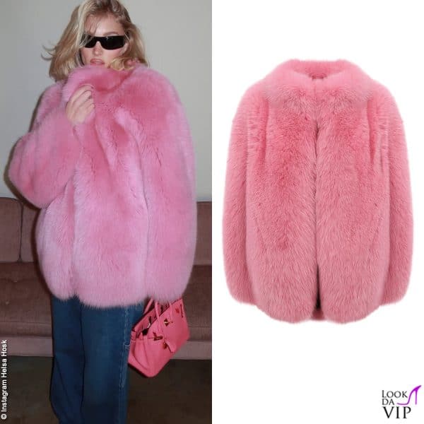 Elsa Hosk in rosa con la pelliccia Sashaverse
