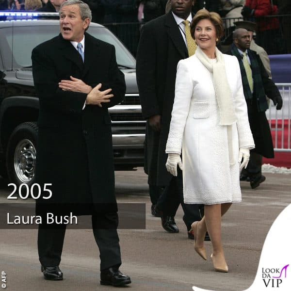 Laura Bush in Oscar de la Renta 