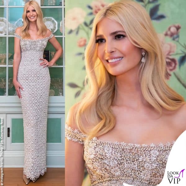 abito Oscar de la Renta e gioielli Leviev per Ivanka 