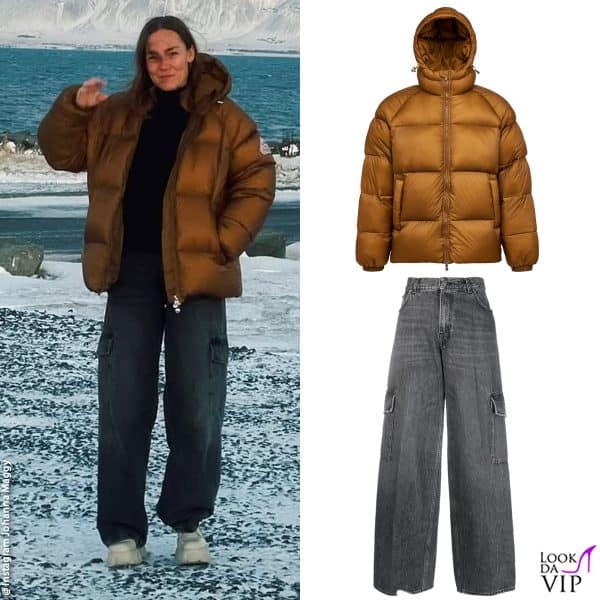 piumino Pyrenex e jeans Haikure per Johanna Maggy 