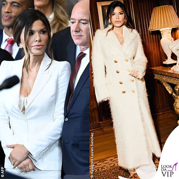 Lauren Sanchez con un tailleur Alexander McQueen 