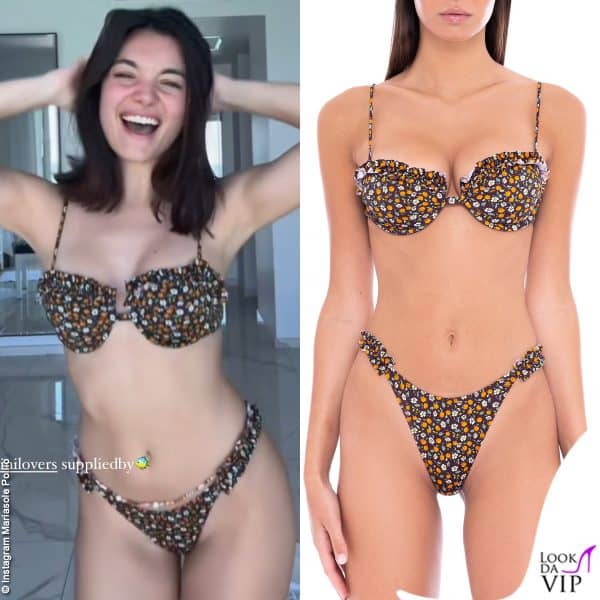 quello che indossa Mariasole Pollio è un modello Bikini Lovers