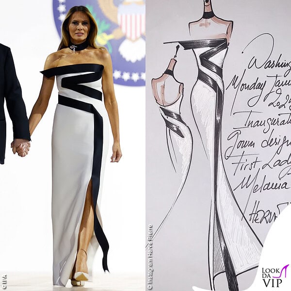 Melania Trump in Hervé Pierre all'Inauguration Ball 