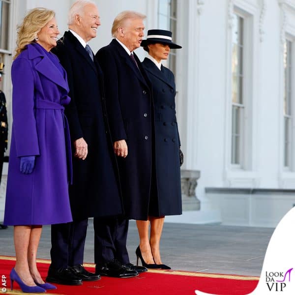 a Washington DC insieme alla coppia presidenziale uscente, Jill e Joe Biden 