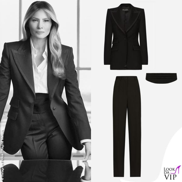 Il power dress scelto per il ritratto è firmato Dolce&Gabbana