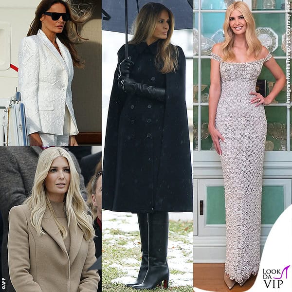 I look di Melania e Ivanka Trump a Washington per l'inauguration day