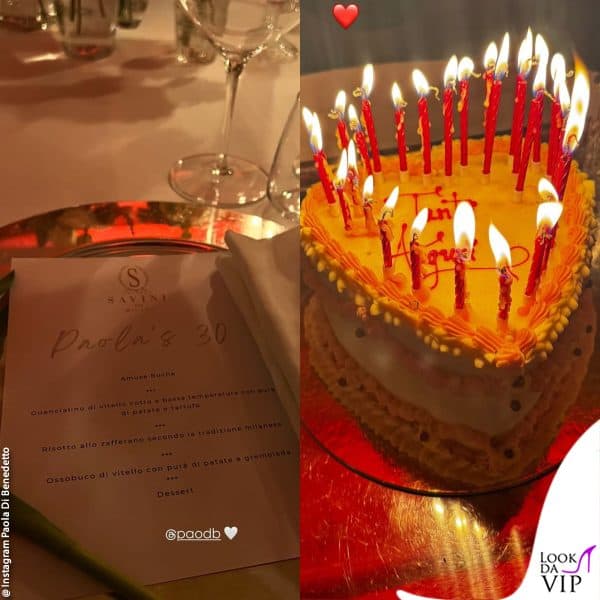 il menù e la torta a forma di cuore 