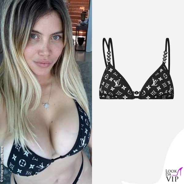 Wanda Nara sfoggia le forme e un bikini Louis Vuitton