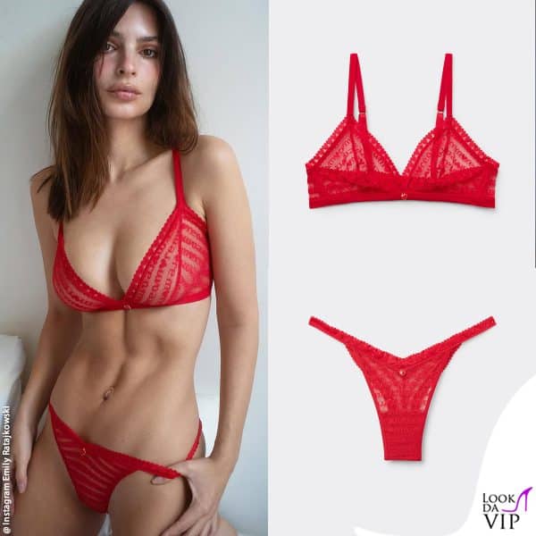 Emily Ratajkowski con un completo Intimissimi 