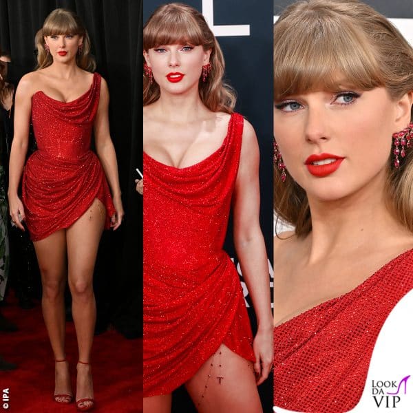 Taylor Swift in Vivienne Westwood, con sandali Casadei 