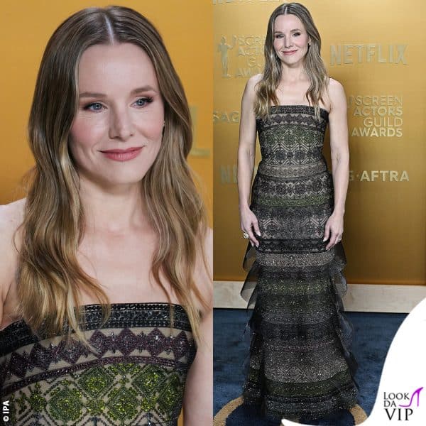 abito Giorgio Armani Privé e gioielli Buccellati per Kristen Bell 