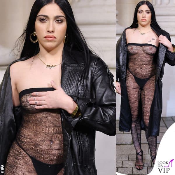 Lourdes Leon smaliziata alla sfilata Saint Laurent 