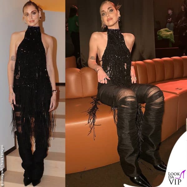 total black per Chiara Ferragni da Dsquared2 