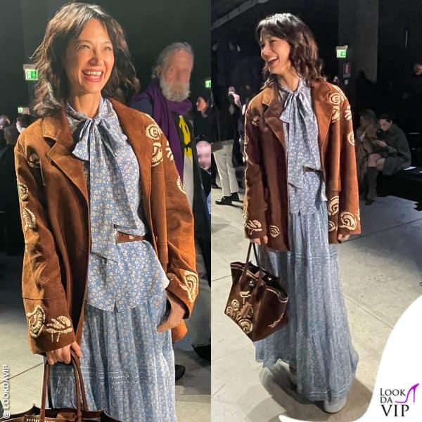 Mood gipsy per Asia Argento alla sfilata Ermanno Scervino 