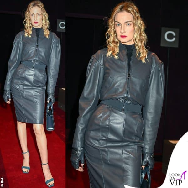 Alla sfilata Ferrari Eva Riccobono in black