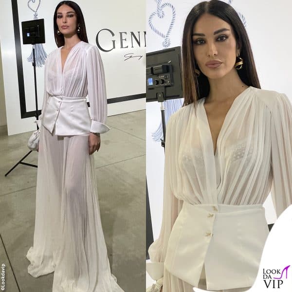 Rosa Perrotta in total white da Genny 