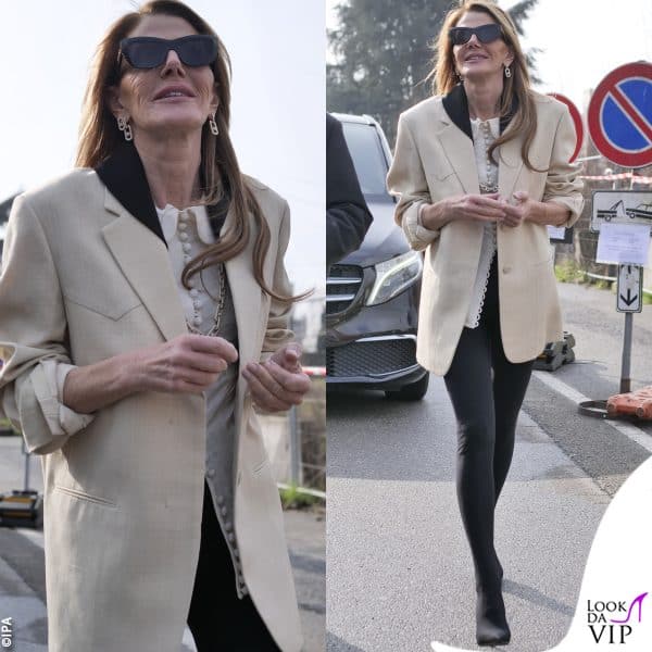 blazer e leggings per Anna Dello Russo da Jil Sander 