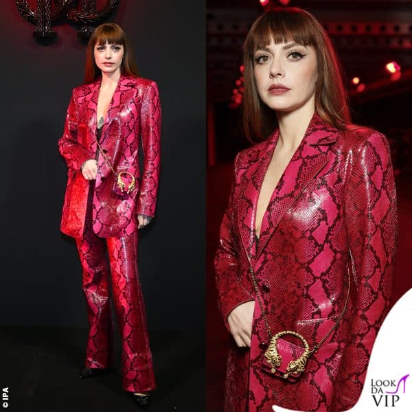 pitonato rosso per Annalisa da Roberto Cavalli 