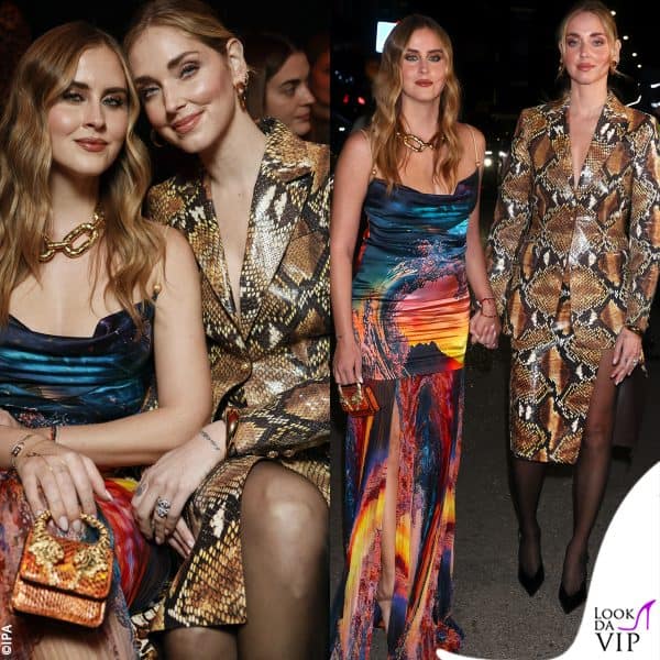 Valentina e Chiara Ferragni allo show Roberto Cavalli 