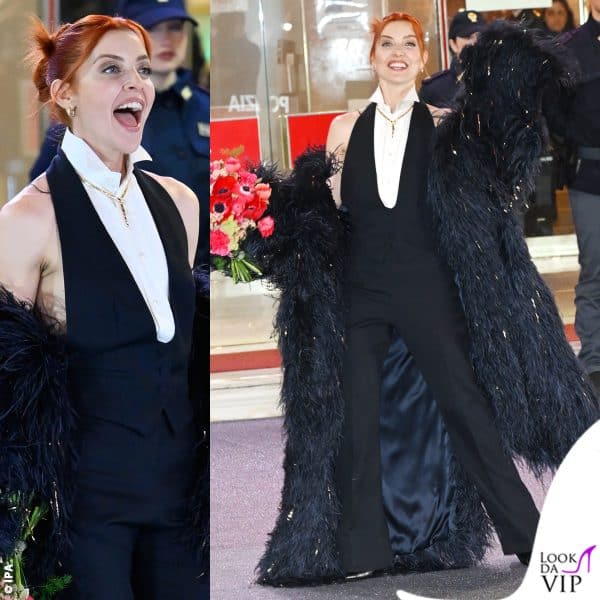 look Alexandre Vauthier e gioielli Bulgari per Noemi 