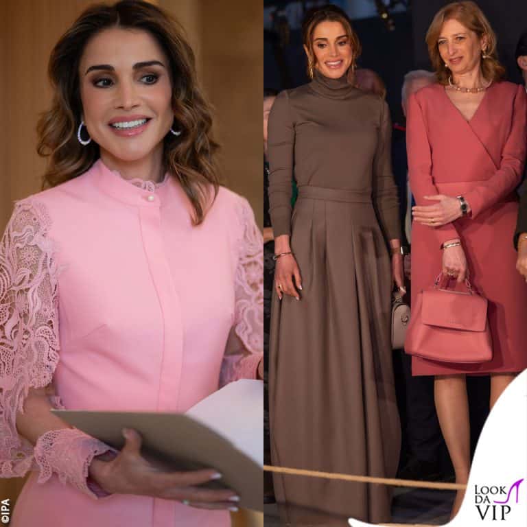I look di Rania di Giordania in visita ufficiale a Roma