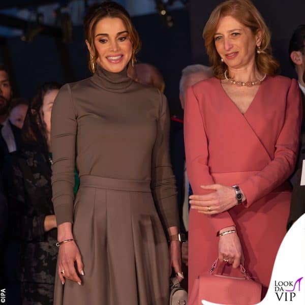 Rania di Giordania e Laura Mattarella a Roma 