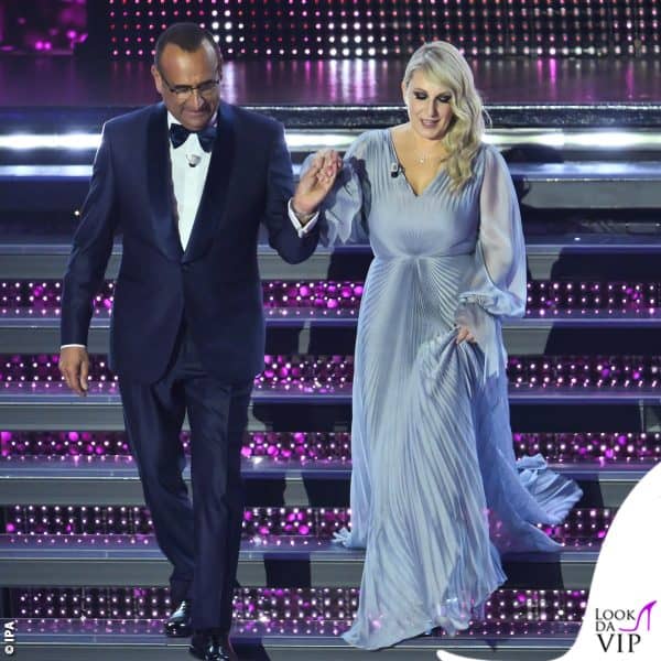 il secondo look della Follesa (abito Luisa Beccaria) 