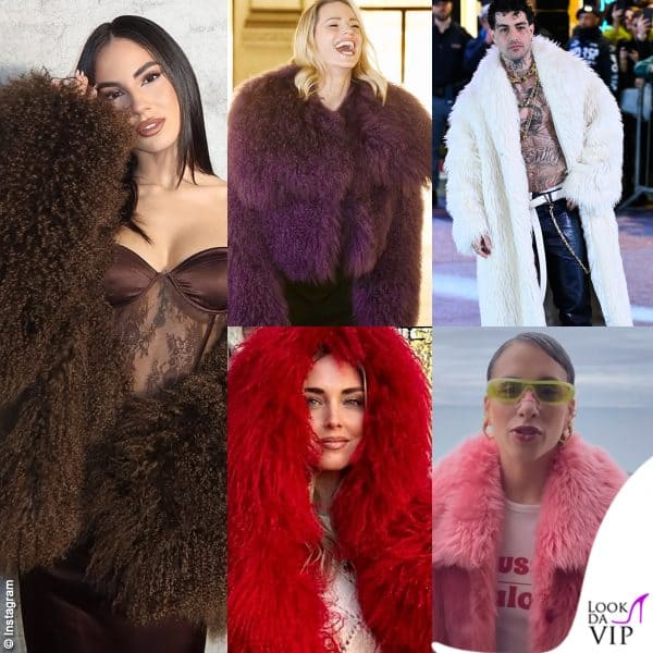 vip con la pelliccia: De Lellis Hunziker Effe Ferragni Coma Cose